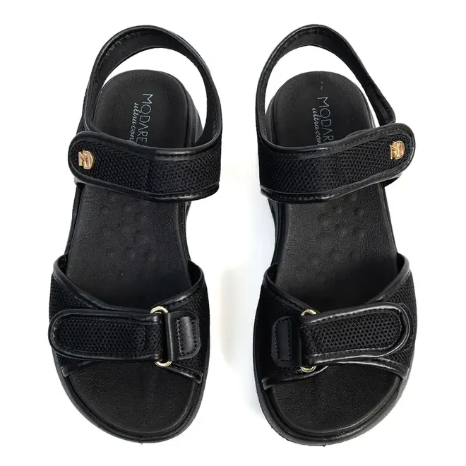 Papete Rasteira Modare Preto Feminino