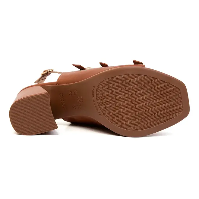 Sandália Salto Ramarim Toffee Feminino